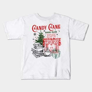 Book Reader Candy Cane Bookish Bookworm - Christmas Reading Kids T-Shirt